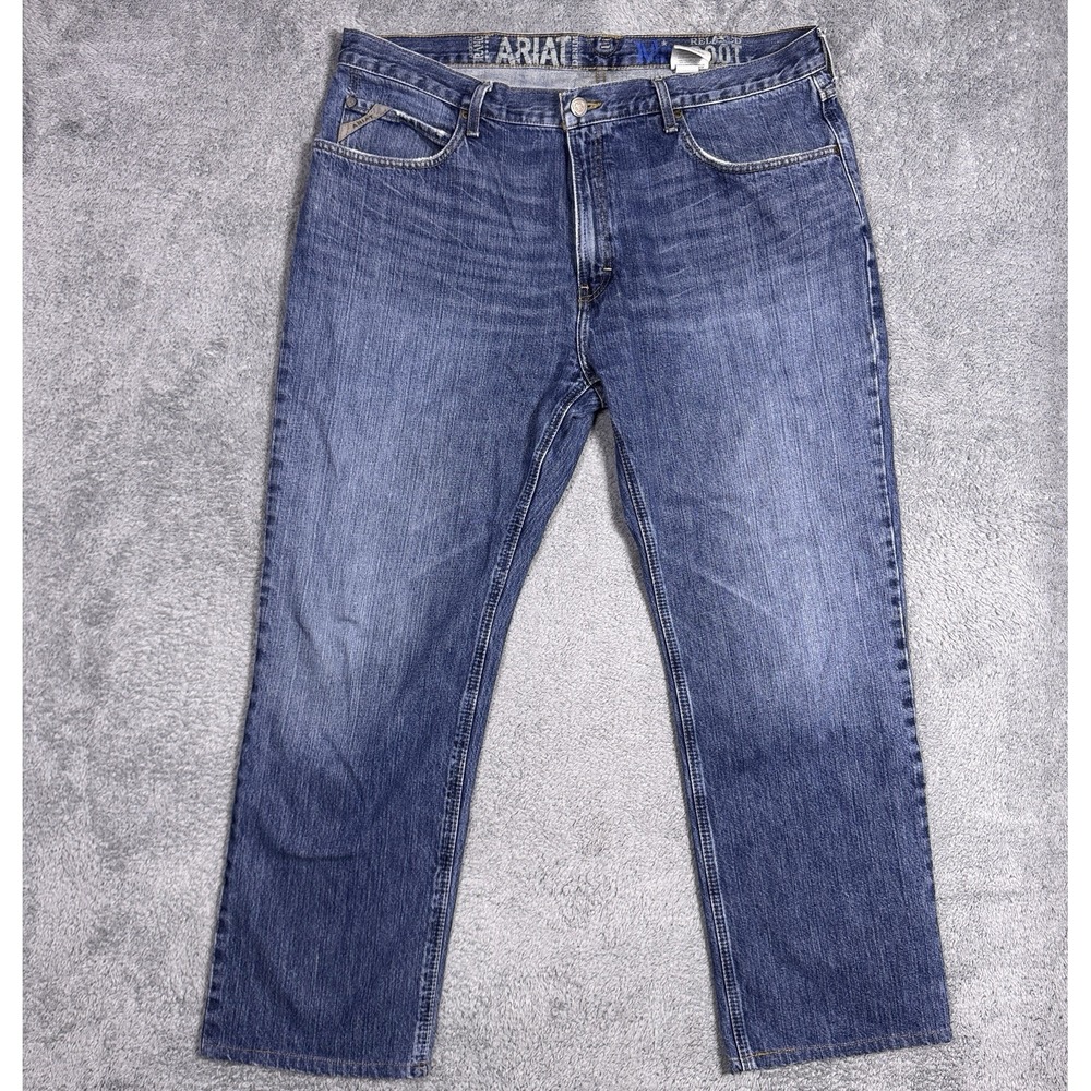 Ariat Jeans Men's 40x30 M2 Relaxed Bootcut Blue Denim Western Cowboy 10006156
